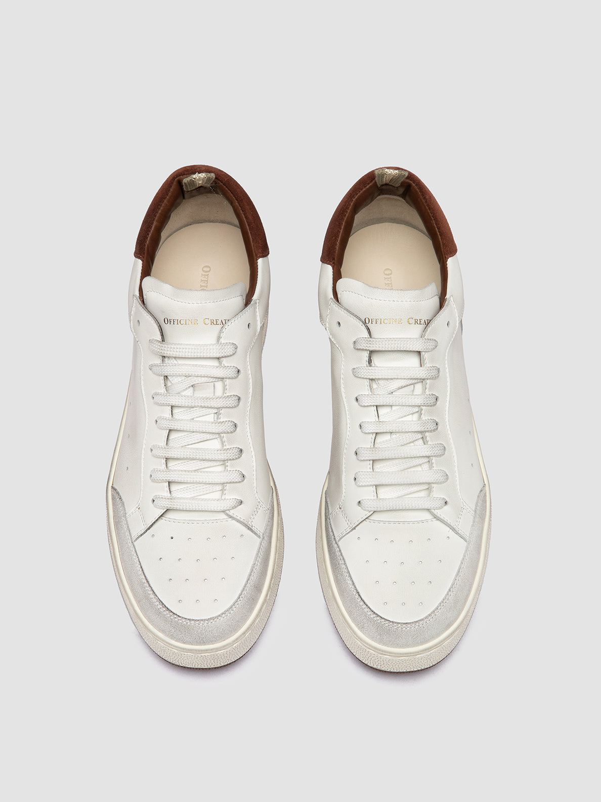 THE ANSWER/007 - L.CACHEMIRE/LEATHER/LC TAG - DIRTY - BIANCO/BIANCO/SEQUOIA - F.DO PROFILE