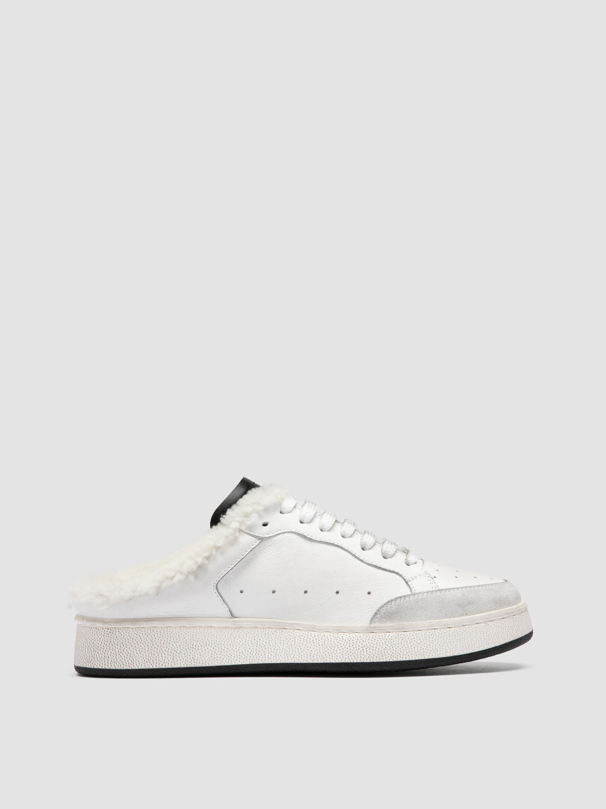 THE ANSWER/112 LIGHT CACHEMIRE/2 LEATHER DIRTY - BIANCO/BIANCO/NERO - F.DO PROFILE NERO - Fod montone