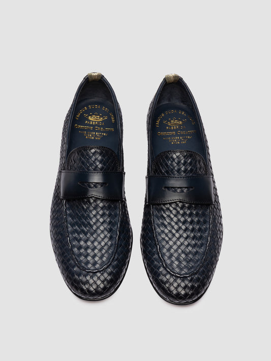 OLIVER/014 AERO BUTTERO NAPPA INTRECCIO BLU MARINE
