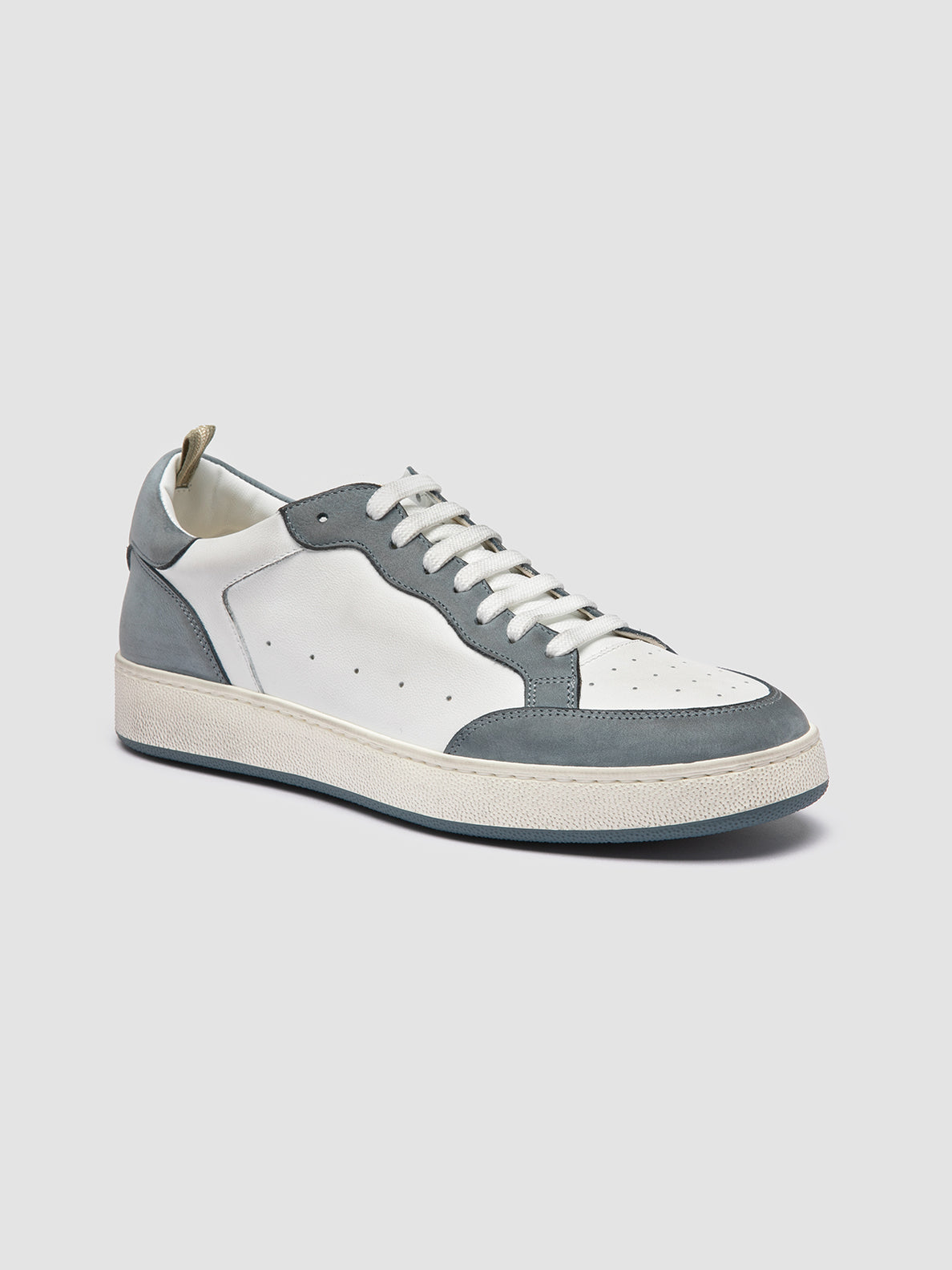 THE ANSWER/001 SOFT NABUK/FLORIDA - DIRTY DENIM/BIANCO_F.DO PROFILE