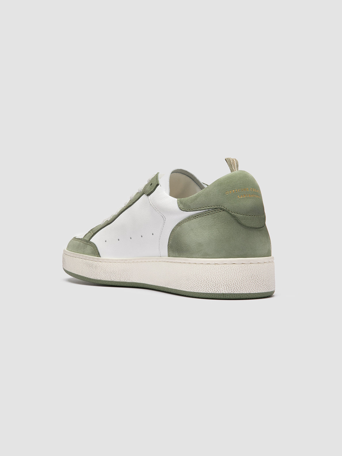 THE ANSWER/001 SOFT NABUK/FLORIDA - DIRTY OIL GREEN/BIANCO_F.DO PROFILE