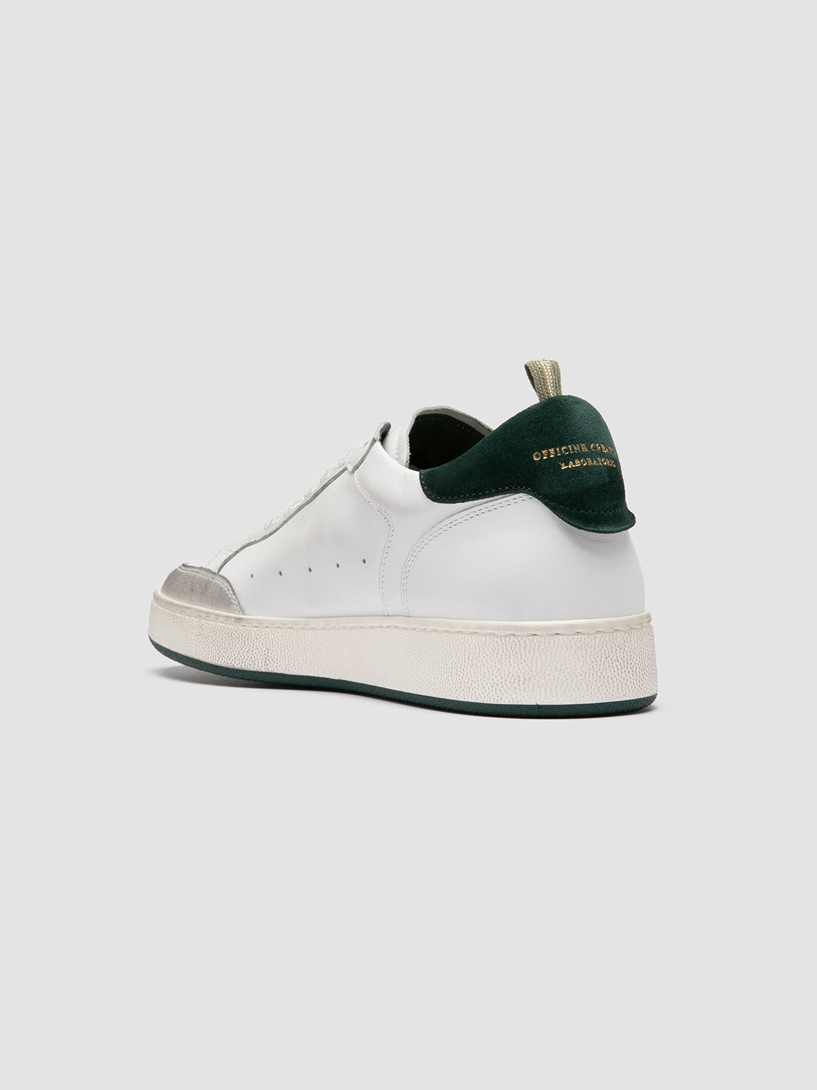 THE ANSWER/007 L.CACHEMIRE/LEATHER/LC TAG - DIRTY BIANCO/BIANCO/BOTTIGLIA_F.DO PROFILE
