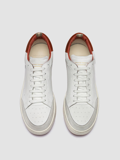 THE ANSWER/007 L.CACHEMIRE/LEATHER/LC TAG-  DIRTY BIANCO/BIANCO/RUST_F.DO PROFILE
