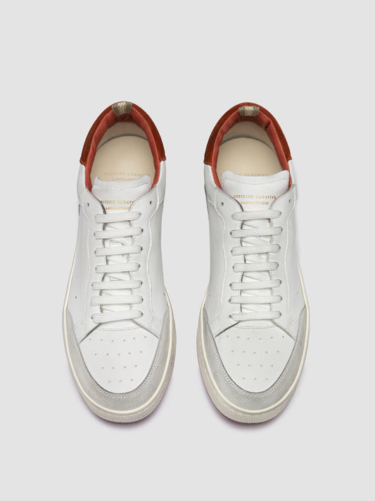 THE ANSWER/007 L.CACHEMIRE/LEATHER/LC TAG-  DIRTY BIANCO/BIANCO/RUST_F.DO PROFILE