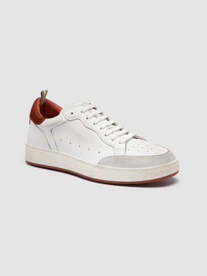 THE ANSWER/007 L.CACHEMIRE/LEATHER/LC TAG-  DIRTY BIANCO/BIANCO/RUST_F.DO PROFILE