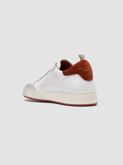 THE ANSWER/007 L.CACHEMIRE/LEATHER/LC TAG-  DIRTY BIANCO/BIANCO/RUST_F.DO PROFILE