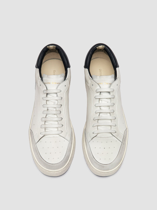 THE ANSWER/007 L.CACHEMIRE/LEATHER/LT TAG - DIRTY BIANCO/BIANCO/BLU SCURO_F.DO PROFILE