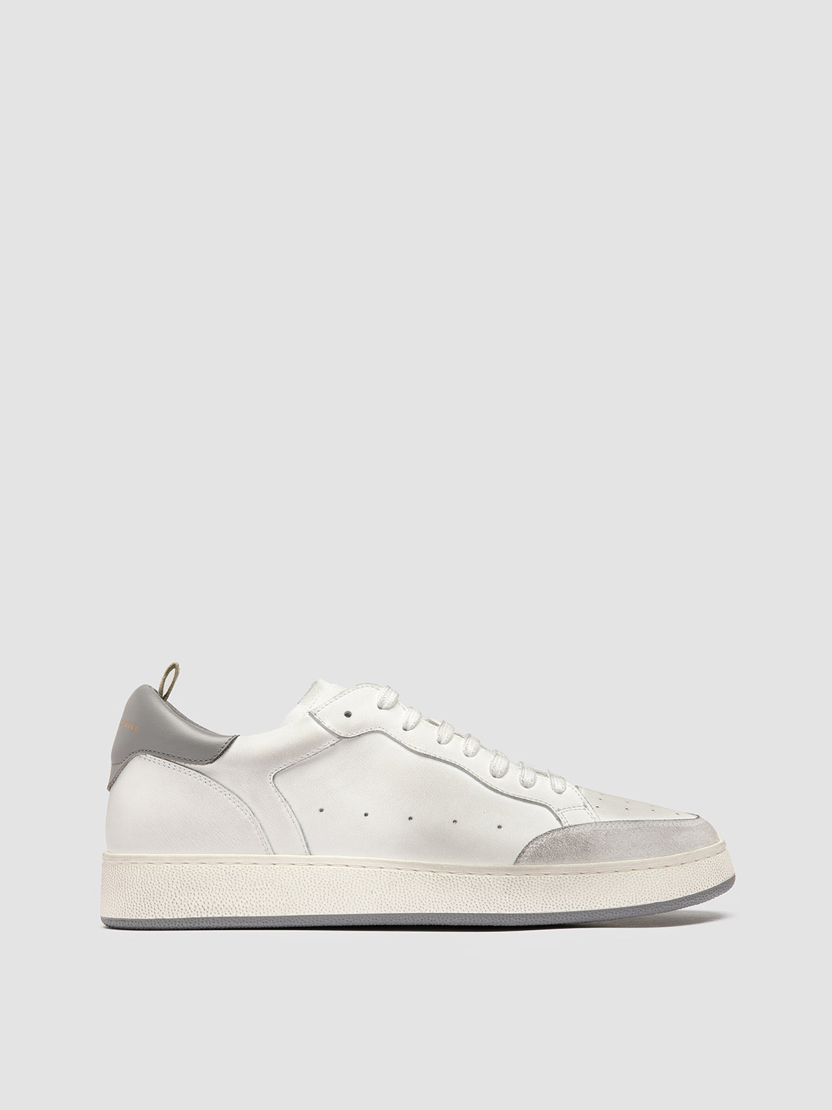 THE ANSWER/007 L.CACHEMIRE/LEATHER/LT TAG - DIRTY BIANCO/BIANCO/CAVIAR_F.DO PROFILE