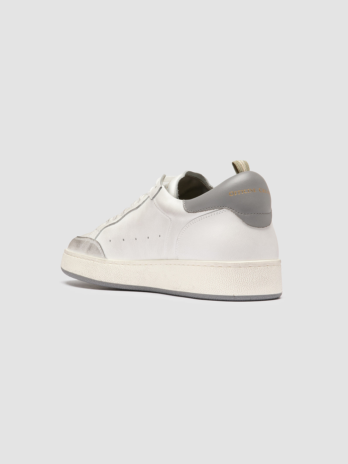 THE ANSWER/007 L.CACHEMIRE/LEATHER/LT TAG - DIRTY BIANCO/BIANCO/CAVIAR_F.DO PROFILE