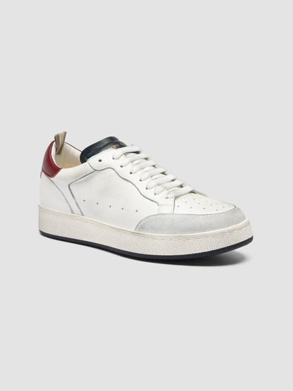 THE ANSWER/101 LIGHT CACHEMIRE/3 LEATHER - DIRTY BIANCO/BIANCO/BLU SCURO/AMARENA - F.DO PROFILE BLU