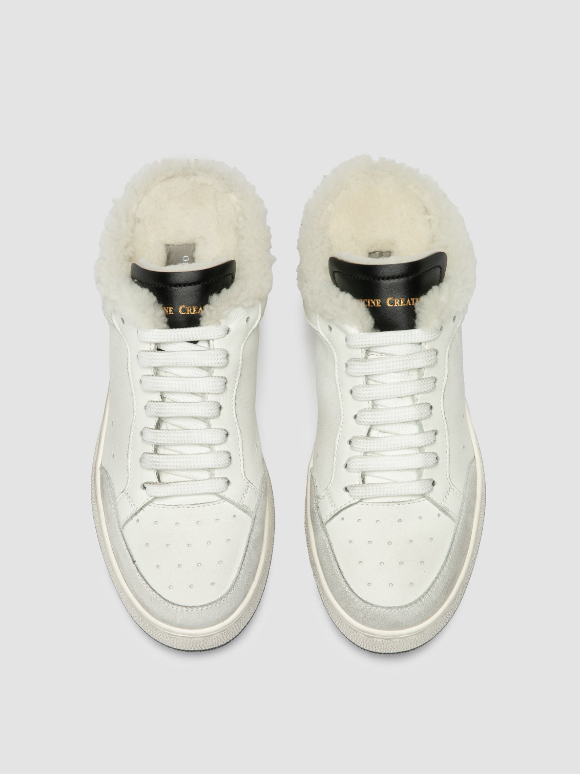 THE ANSWER/112 LIGHT CACHEMIRE/2 LEATHER DIRTY - BIANCO/BIANCO/NERO - F.DO PROFILE NERO - Fod montone