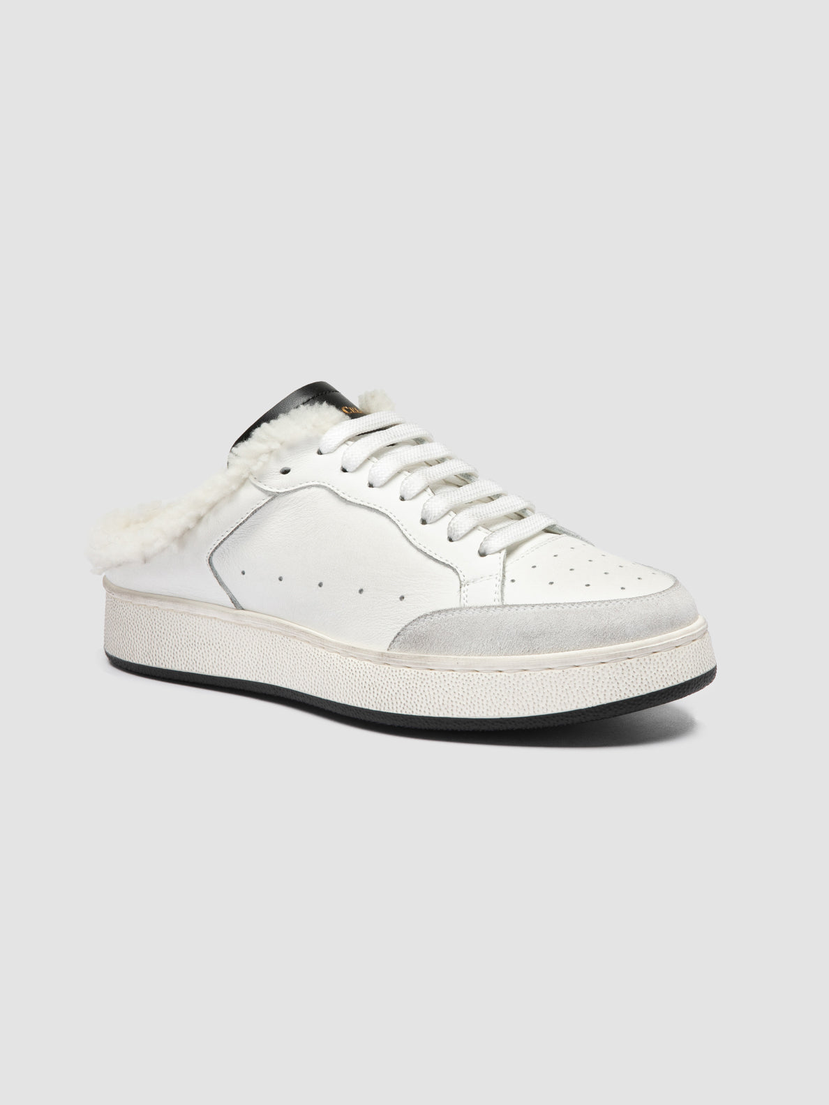 THE ANSWER/112 LIGHT CACHEMIRE/2 LEATHER DIRTY - BIANCO/BIANCO/NERO - F.DO PROFILE NERO - Fod montone
