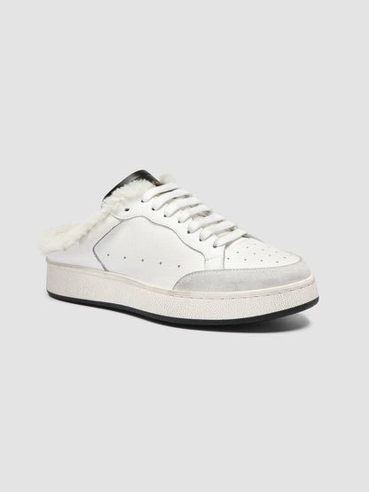 THE ANSWER/112 LIGHT CACHEMIRE/2 LEATHER DIRTY - BIANCO/BIANCO/NERO - F.DO PROFILE NERO - Fod montone
