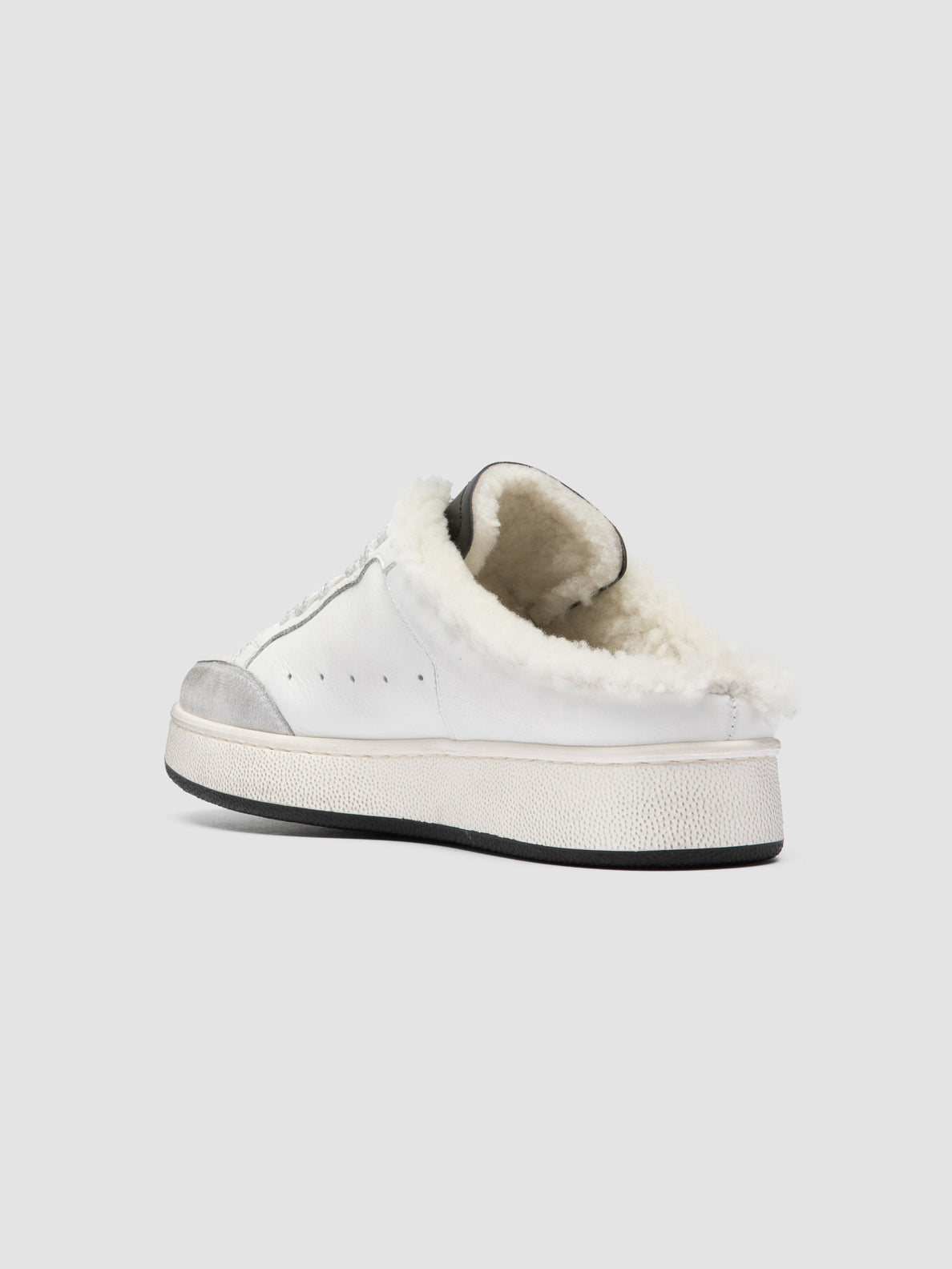 THE ANSWER/112 LIGHT CACHEMIRE/2 LEATHER DIRTY - BIANCO/BIANCO/NERO - F.DO PROFILE NERO - Fod montone