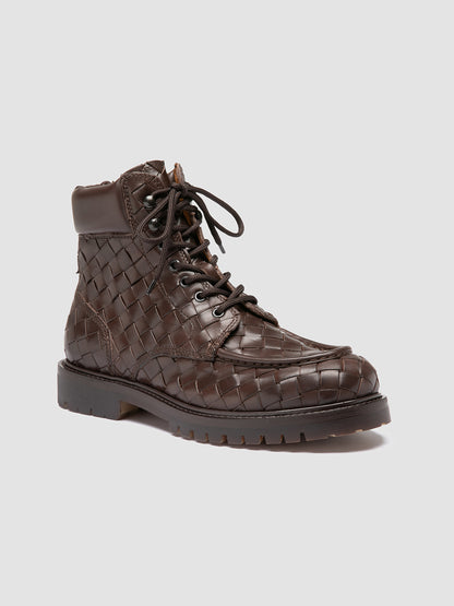 BOSS/016 SPALLA PIUMA NAPPA INTRECCIO COFFEE