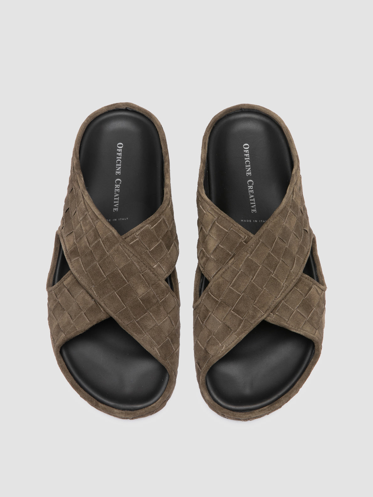 BABOUCHE/004 LIGHT CACHEMIRE INTRECCIO MILITARY