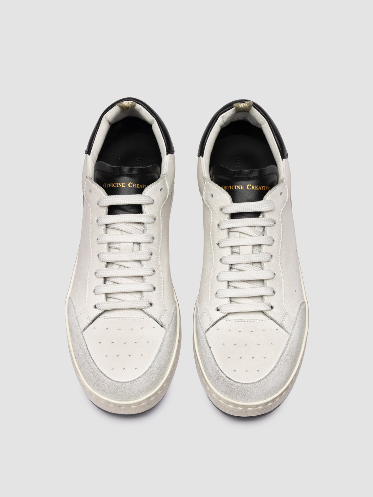 THE GLIDE 001 L.CACHEMIRE/2LEATHER DIRTY - BIANCO/BIANCO/NERO- F.DO OFF WHITE_N