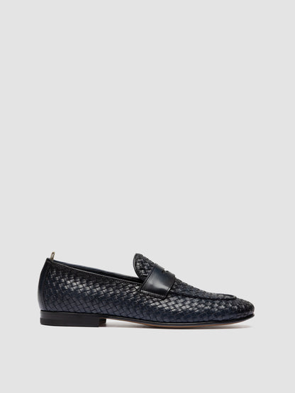 OLIVER/014 AERO BUTTERO NAPPA INTRECCIO BLU MARINE
