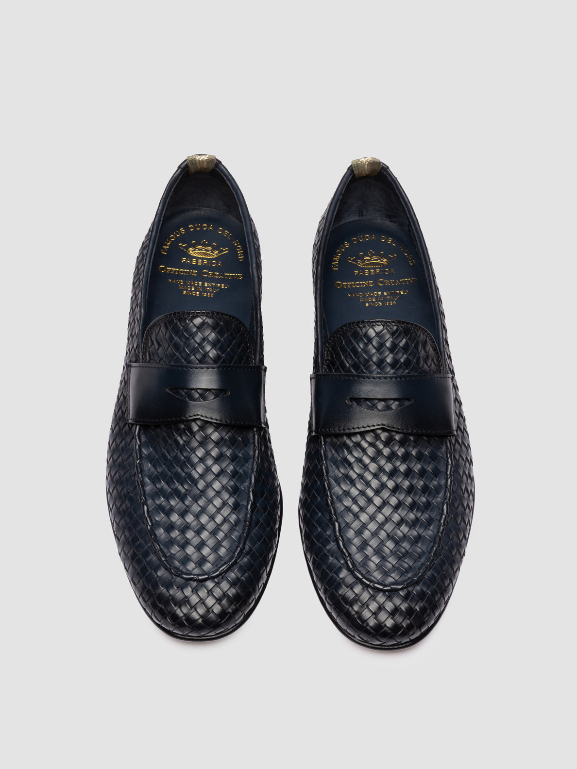 OLIVER/014 AERO BUTTERO NAPPA INTRECCIO BLU MARINE