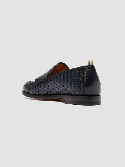 OPERA/006 AERO BUTTERO NAPPA INTRECCIO BLU MARINE