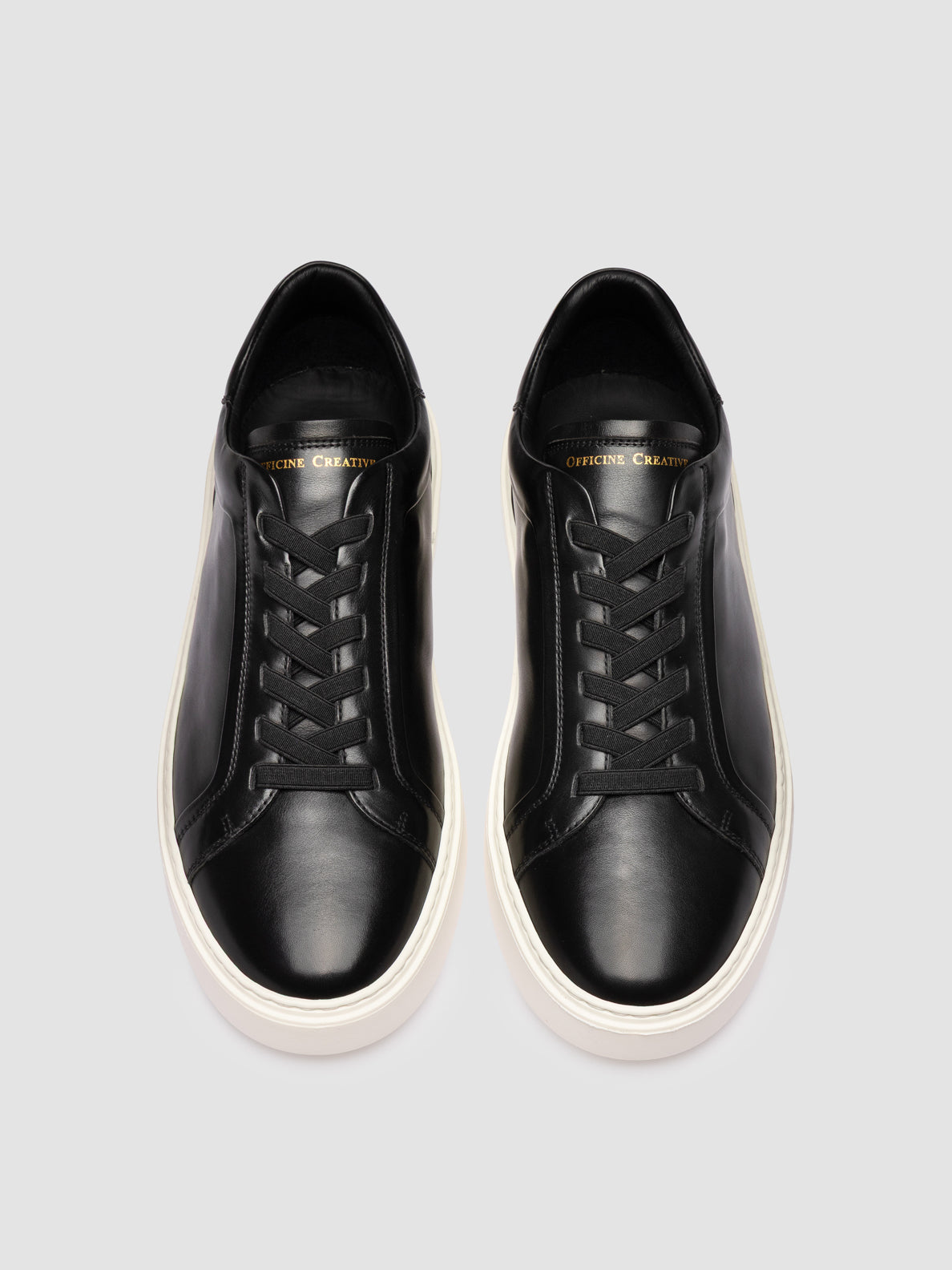 PLINTO 001 BUTTERO NAPPA NERO - FDO OFF WHITE