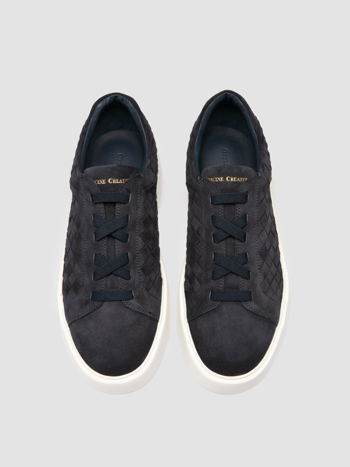 SLOUCH/004 LIGHT CACHEMIRE INTRECCIO DEEP NAVY_F.DO OFF WHITE/N