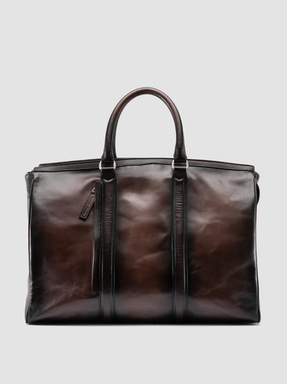 QUENTIN/009 AERO SPALLA PIUMA NAPPA COFFEE