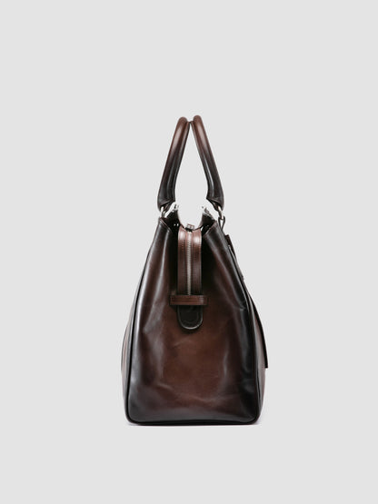 QUENTIN/009 AERO SPALLA PIUMA NAPPA COFFEE