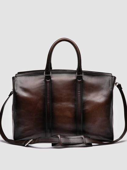 QUENTIN/009 AERO SPALLA PIUMA NAPPA COFFEE
