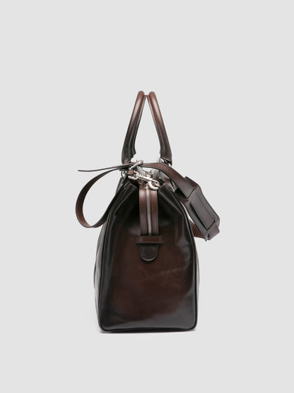QUENTIN/009 AERO SPALLA PIUMA NAPPA COFFEE