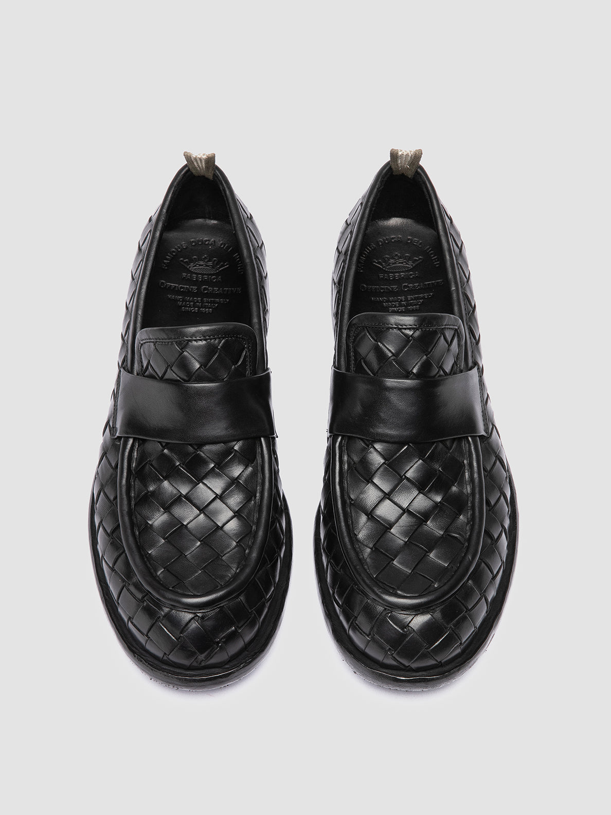 RUGGED 011/W SPALLA PIUMA NAPPA INTRECCIO NERO