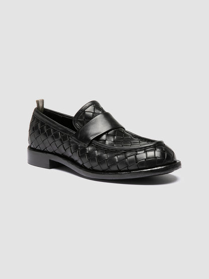 RUGGED 011/W SPALLA PIUMA NAPPA INTRECCIO NERO