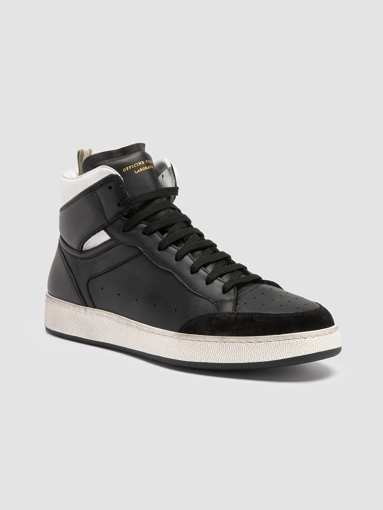 THE ANSWER/003 L.CACH/LEATH/TOP LINE DIRTY - NERO/NERO/BIANCO_F.DO PROFILE NERO