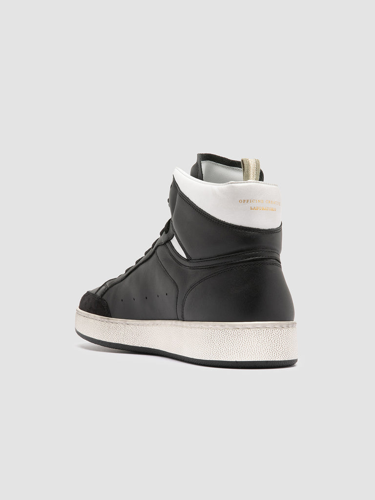 THE ANSWER/003 L.CACH/LEATH/TOP LINE DIRTY - NERO/NERO/BIANCO_F.DO PROFILE NERO