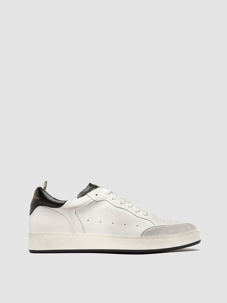 THE ANSWER/001 L.CACHEMIRE/2 LEATHER DIRTY - BIANCO/BIANCO/NERO_F.DO PROFILE NERO