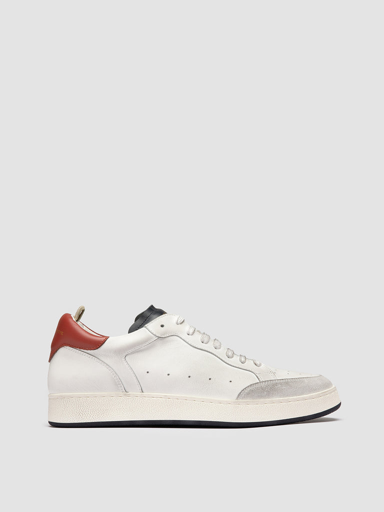 THE ANSWER/001 L.CACHEMIRE/3LEATHER DIRTY - BIANCO/BIANCO/BLU SCURO/RUST_F.DO PROFILE BLU