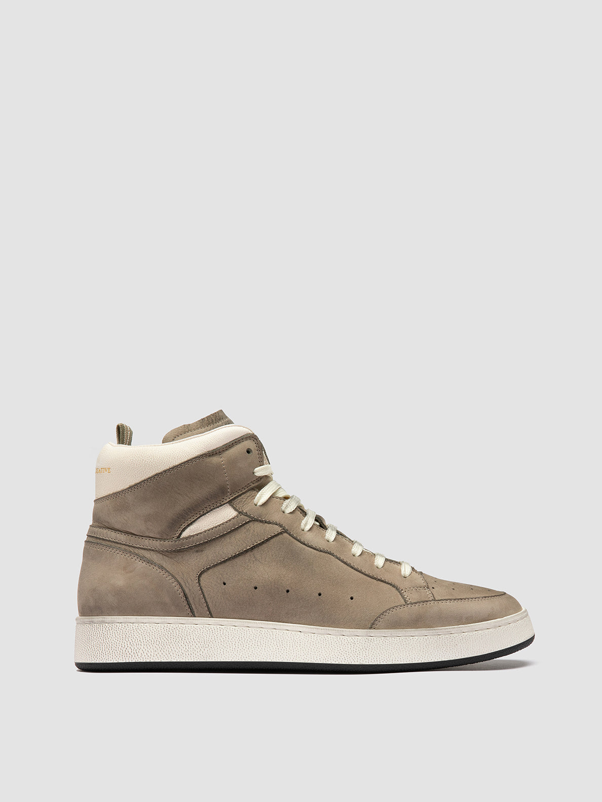 THE ANSWER/004 SOFT NABUK/GIANO DIRTY - TAUPE/TOFU_F.DO PROFILE NERO