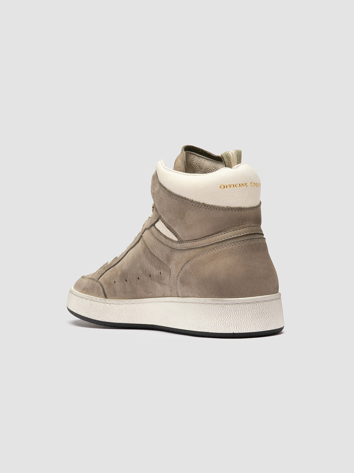 THE ANSWER/004 SOFT NABUK/GIANO DIRTY - TAUPE/TOFU_F.DO PROFILE NERO