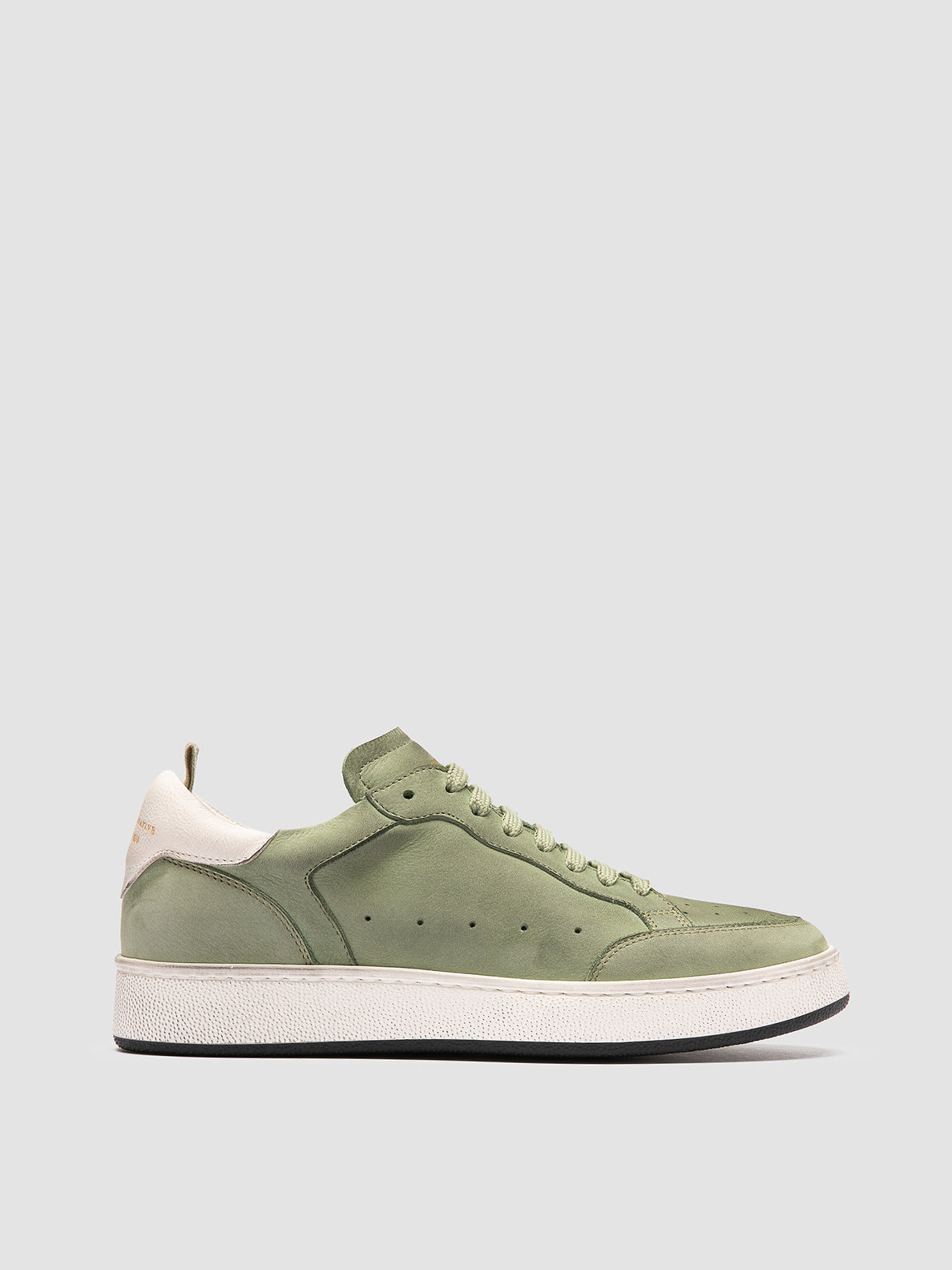 THE ANSWER/102 SOFT NABUK/GIANO - DIRTY OIL GREEN/TOFU_F.DO PROFILE NERO
