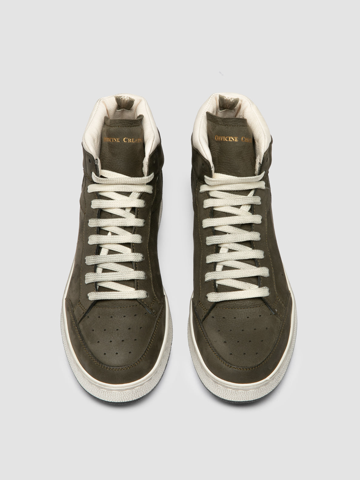 THE ANSWER/106 SOFT NABUK/GIANO - DIRTY MILITARE/TOFU - F.DO PROFILE NERO