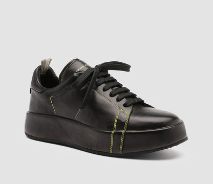 ACEPLUS/103 GUANTERIA NERO STITCHING GIALLO