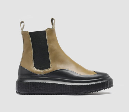 ARRAN/002 BUTTERO NAPPA NERO/FIR GREEN