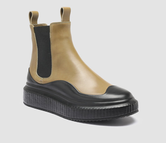 ARRAN/002 BUTTERO NAPPA NERO/FIR GREEN