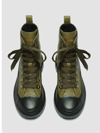 ARRAN/020 BUTTERO NAPPA NERO/FIR GREEN