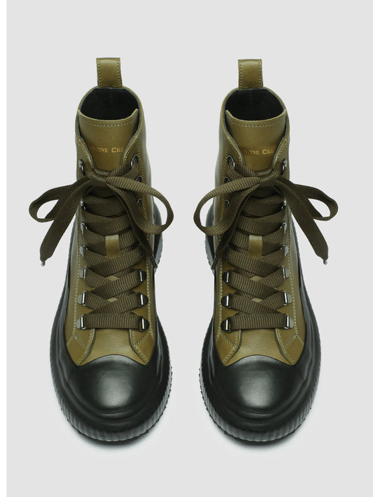 ARRAN/020 BUTTERO NAPPA NERO/FIR GREEN