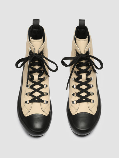 BLACKET/003 BUTTERO NAPPA LACE NERO/OAT MILK