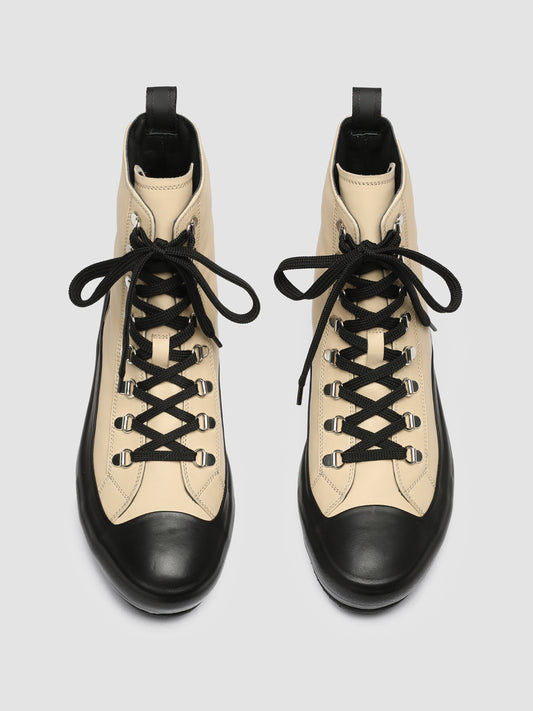 BLACKET/003 BUTTERO NAPPA LACE NERO/OAT MILK
